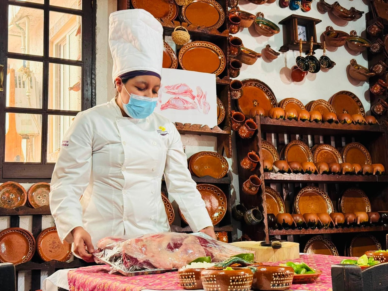 Elaboración de la barbacoa tradicional.