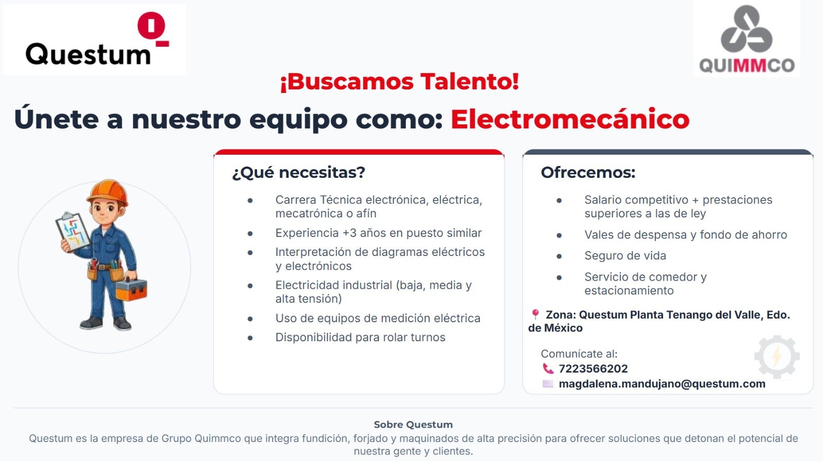 ELECTROMECANICO Y TECNICO DE MANTENIMIENTO