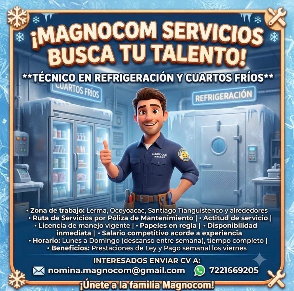 Técnico en refrigeración y Cuartos fríos